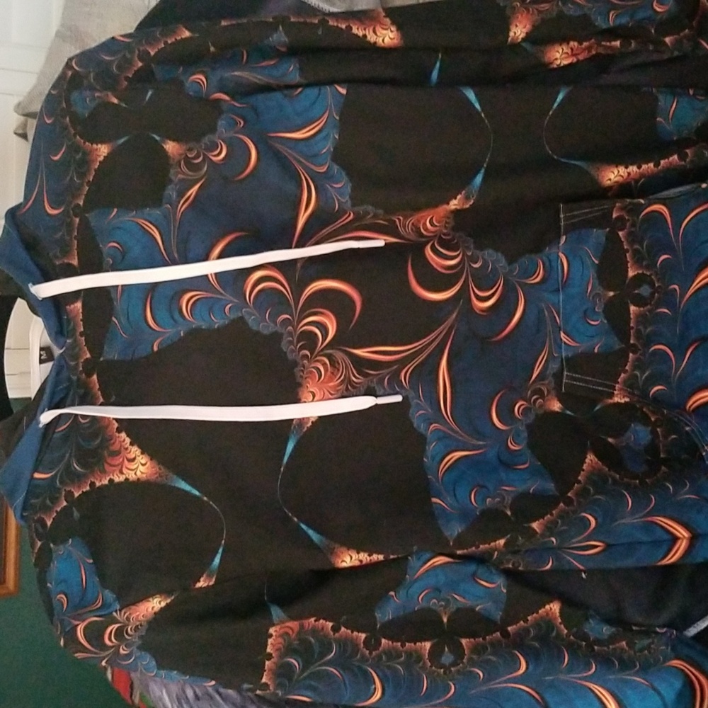 Colorful Abstract Pullover Hoodie Dress Never Worn Size M